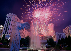 Caesars Palace will be one of the 10 fireworks locations.