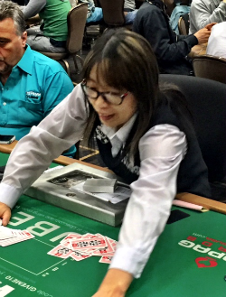 Don't make extra work for your dealer and force them reach for your ante or muck cards.