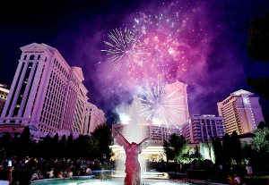 Fireworks at Caesars Palace.