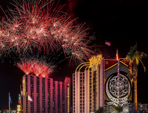 Fireworks at Plaza Hotel and Casino