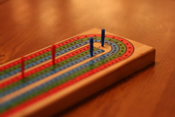 In Criibbage the objective is to be the first player to reach 121 points.