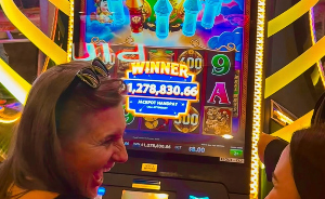 The win came on a Dancing Drums Dragon slot.