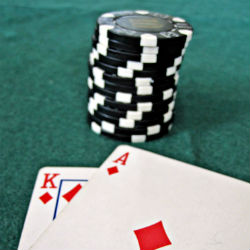When playing with just a few big blinds, you want to get the chips in the middle as soon as possible.