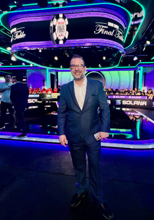 WSOP Senior VP Jack Effel on the new set at Horseshoe Las Vegas.